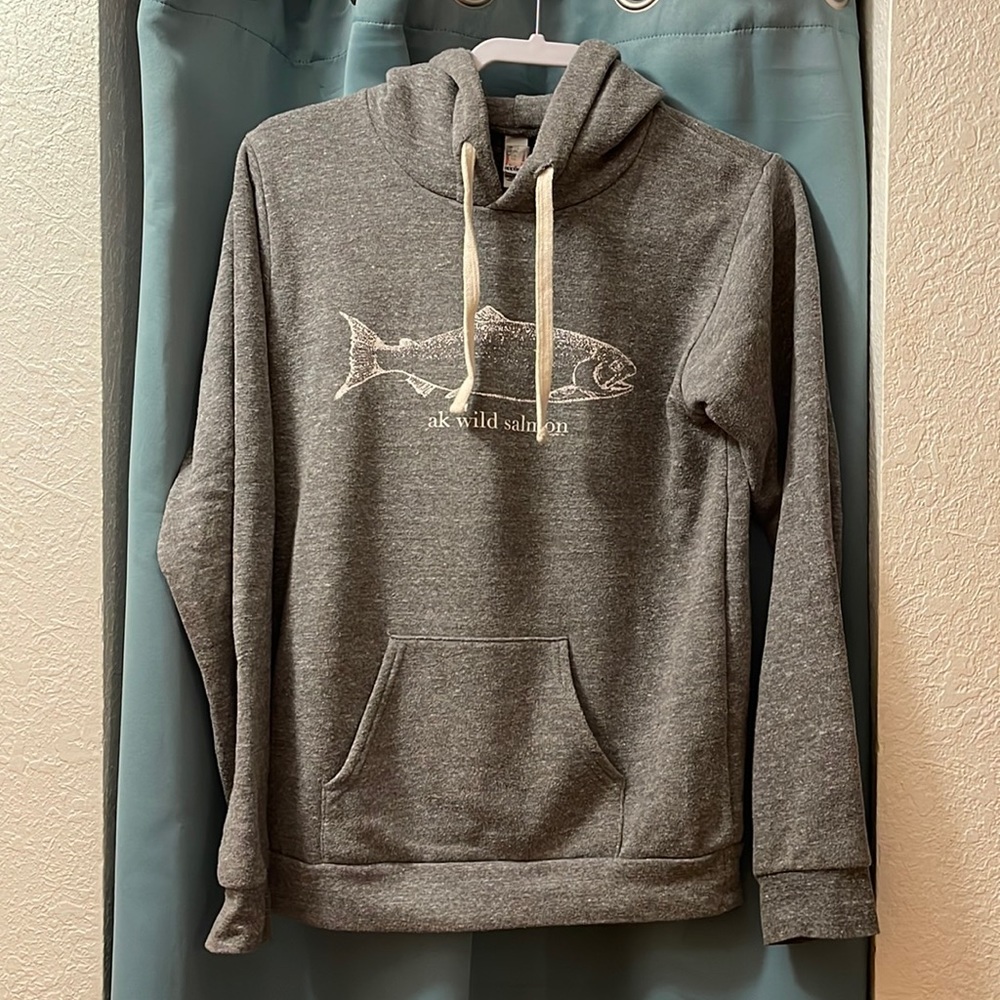 womens grey vintage alaska hoodie